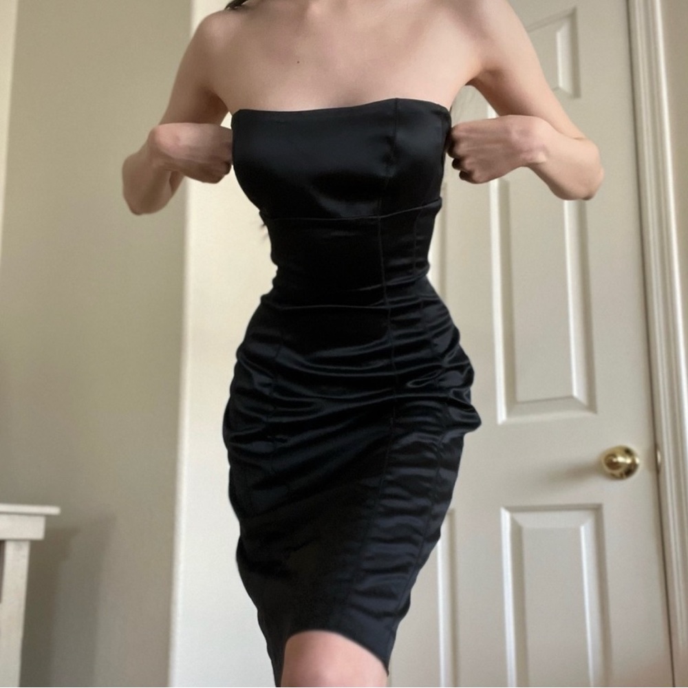 🖤Y2K BEBE Formal Bodycon Satin Dress🖤